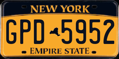 NY license plate GPD5952