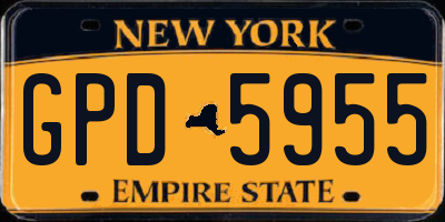 NY license plate GPD5955