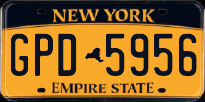 NY license plate GPD5956