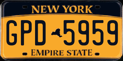 NY license plate GPD5959