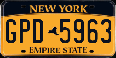 NY license plate GPD5963