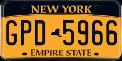 NY license plate GPD5966