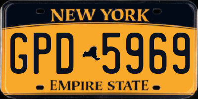 NY license plate GPD5969