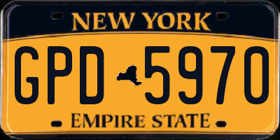 NY license plate GPD5970