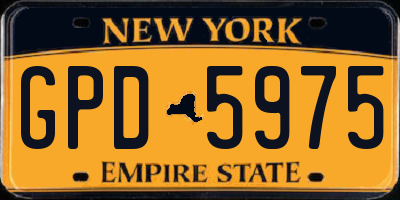 NY license plate GPD5975