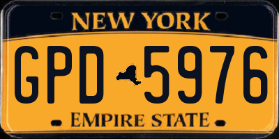 NY license plate GPD5976