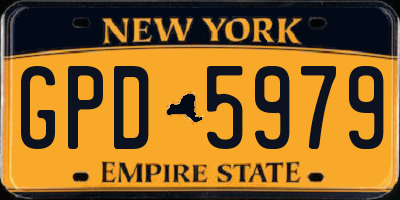NY license plate GPD5979