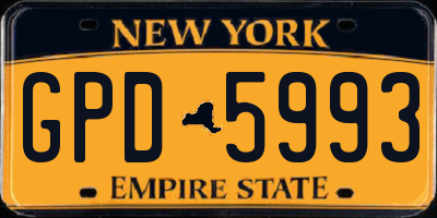 NY license plate GPD5993