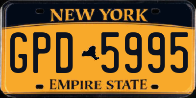 NY license plate GPD5995