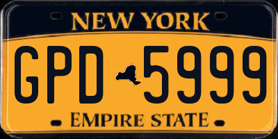 NY license plate GPD5999