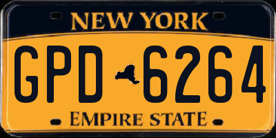 NY license plate GPD6264