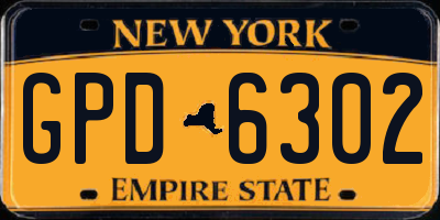NY license plate GPD6302