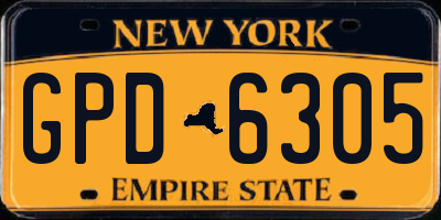 NY license plate GPD6305