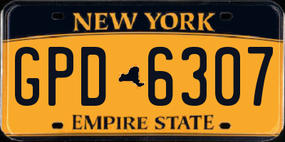 NY license plate GPD6307