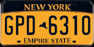 NY license plate GPD6310