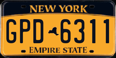 NY license plate GPD6311