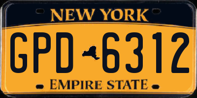 NY license plate GPD6312