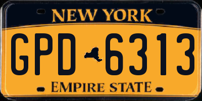 NY license plate GPD6313