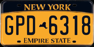 NY license plate GPD6318