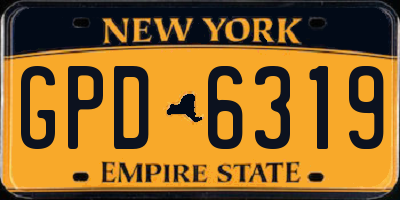 NY license plate GPD6319