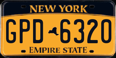 NY license plate GPD6320