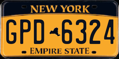 NY license plate GPD6324