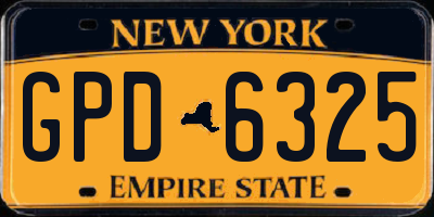 NY license plate GPD6325