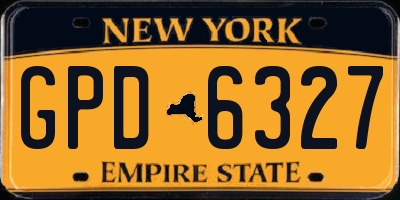 NY license plate GPD6327