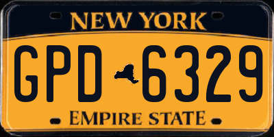 NY license plate GPD6329