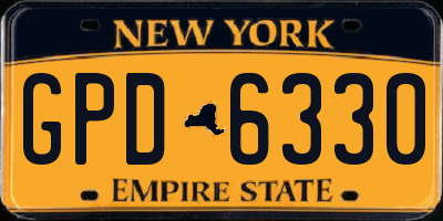 NY license plate GPD6330