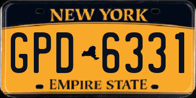 NY license plate GPD6331