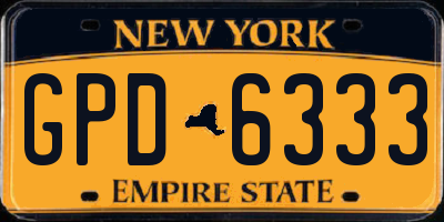 NY license plate GPD6333