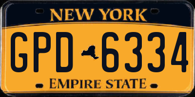 NY license plate GPD6334