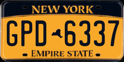 NY license plate GPD6337
