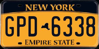 NY license plate GPD6338
