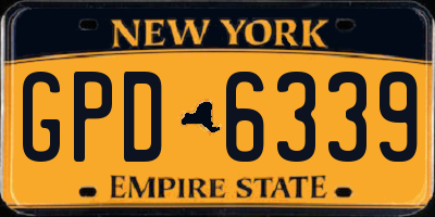 NY license plate GPD6339