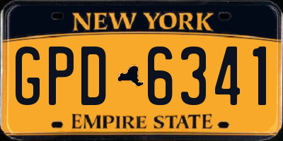 NY license plate GPD6341
