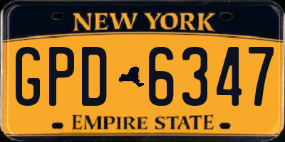 NY license plate GPD6347
