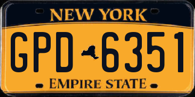NY license plate GPD6351