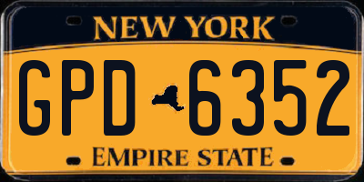NY license plate GPD6352