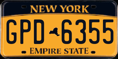 NY license plate GPD6355