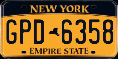 NY license plate GPD6358