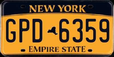 NY license plate GPD6359