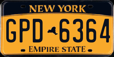NY license plate GPD6364