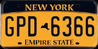 NY license plate GPD6366