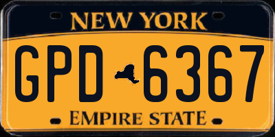 NY license plate GPD6367
