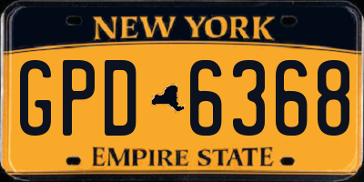 NY license plate GPD6368