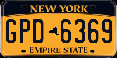 NY license plate GPD6369