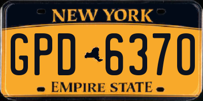 NY license plate GPD6370