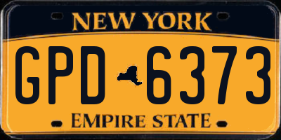 NY license plate GPD6373